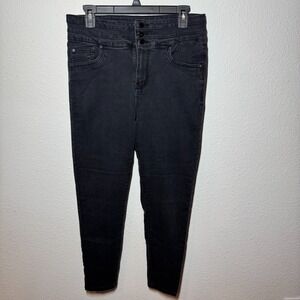Truth + Theory Skinny Jeans Womens 31x25 Black Dark Wash Denim Cotton High Waist